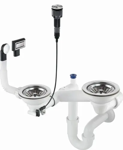 Deante Syfon Space-Saver stal ZXY_9983 do zlewu 1.5- i 2-komorowego. Zniżka