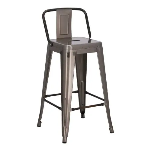 Nowy Fernity Hoker Paris Back short 66cm metaliczny insp. Tolix