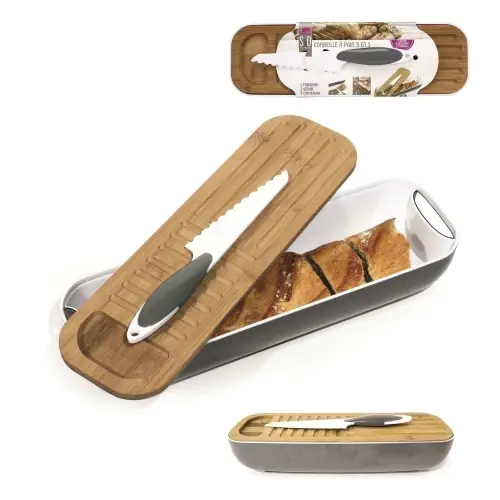 Oferta Fernity Komplet 3w1 deska, pojemnik i nóż szary