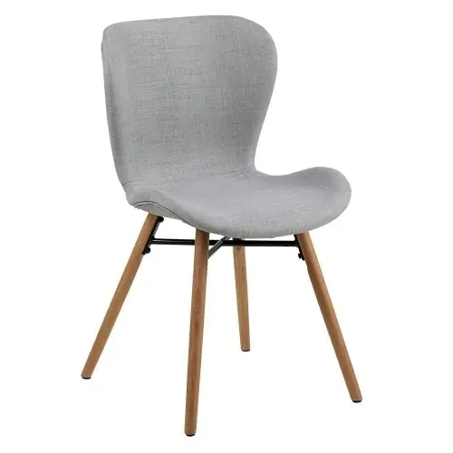 Fernity Krzesło Batilda light grey z drewna dębowego Taniej