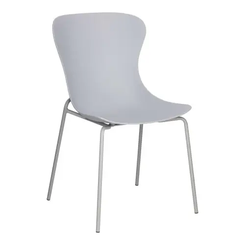 Fernity Krzesło Diapo szare, tworzywo i metal, minimalistyczny design Nowy
