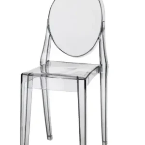 Hit sprzedaży Fernity Krzesło Viki szare z polycarbonatu