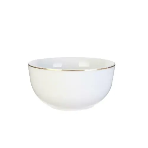 Niska cena Fernity Miska Pearl Gold 500ml biała z złotą obwódką