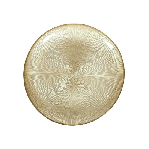 Fernity Talerz Dore 21cm złoty, szklany, mikrofalówka, zmywarka Rabat