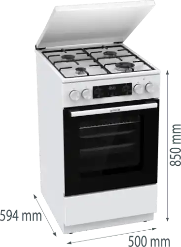 Zamów dziś Gorenje G600 Kuchnia gazowo-elektryczna, 50 cm GK5C42WJ