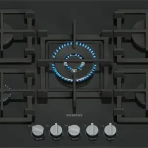Okazja Siemens iQ500 Płyta gazowa 75 cm z technologią stepFlame, czarna EP7A6QI40