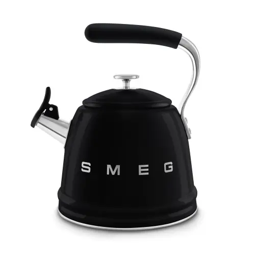 Hit sprzedaży Smeg 50‘s Style ‘Czajnik z jednotonowym gwizdkiem Czarny WKF01BL