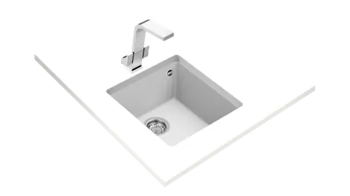 Zamów teraz Teka zlewozmywak syntetyczny SQUARE 40.40 TG 3½ W/OVF SP ARTIC WHITE 115230029
