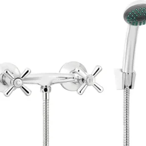 Wyjątkowa oferta Deante Bateria prysznicowa Symetrio chrom BOS_041D z zestawem prysznicowym