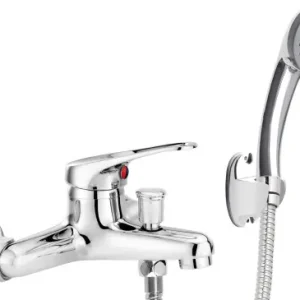 Deante Bateria wannowa ścienna z zestawem prysznicowym Lobo chrom BYU_011M Zniżka