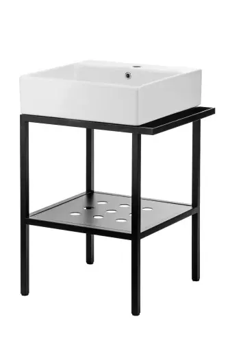 Deante Konsola łazienkowa 56.5x40 cm Temisto czarna nero CDTS6U4S Ostatnie sztuki