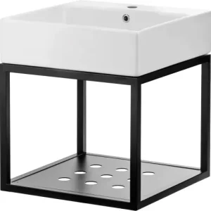Deante Konsola wisząca z umywalką 50x50 cm Temisto czarna nero CDTW6U5S Ekspresowa dostawa