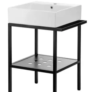 Okazja Deante Konsola z umywalką 66.5x50 cm Temisto czarna nero CDTS6U6S
