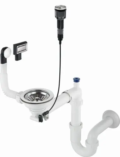 Wyjątkowa oferta Deante Syfon Space-Saver, 1-komorowy, stal, kod ZXY_9982