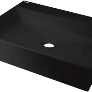 Wybór klientów Deante Umywalka granitowa nablatowa 500x400 mm Correo czarna nero CQR_NU5S
