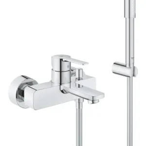 Grohe Lineare bateria wannowa natynkowa z zestawem punktowym chrom 33850001 Nowy