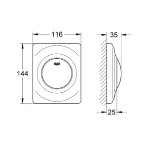 Grohe Surf przycisk uruchamiający chrom 38808000 Ekspresowa dostawa