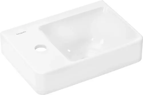 Dostępne od ręki Hansgrohe Xelu Q Mała umywalka wisząca z półką 360/250 z otworem na baterię 60315450