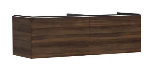 Ograniczona ilość Hansgrohe Xelu Szafka pod umywalkę wpuszczaną w blat, 2 szuflady, Ciemny Orzech