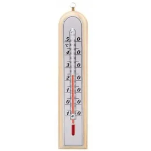Dostępne od ręki Termometr wewnętrzny pokojowy drewniany CALDO 18 cm jasny
