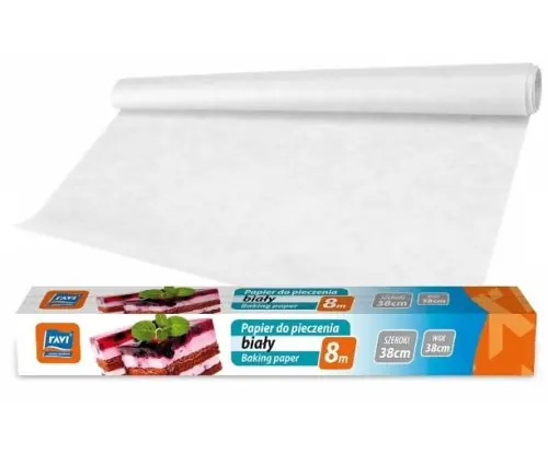 Kup teraz Papier do pieczenia szeroki biały rolka 8m