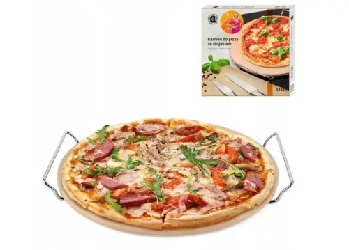 Najlepsza cena Kamień do pizzy ze stojakiem Konighoffer 33 cm