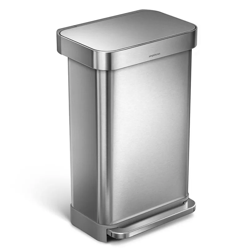 Hit cenowy Kosz na śmieci 45L pedałowy Liner Pocket - stal FPP - Simplehuman