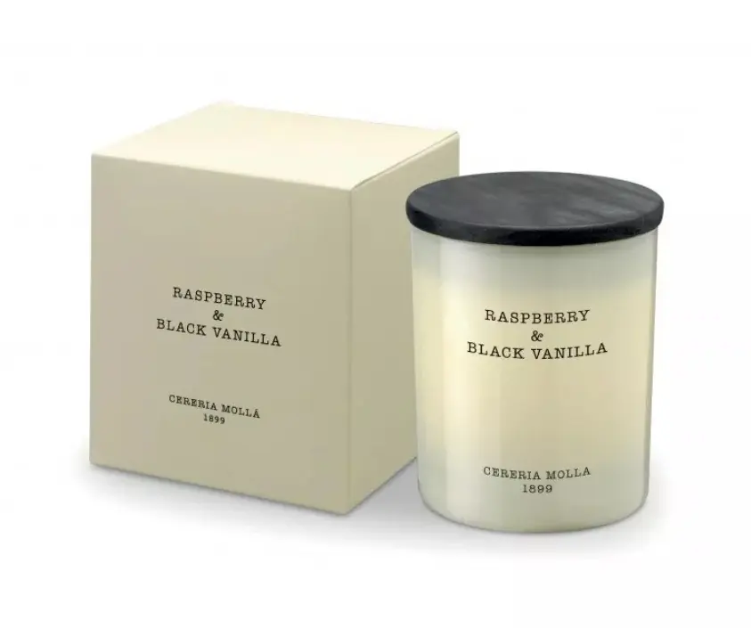 Świeca Premium230gr Raspberry and Black Vanilla - Cereria Molla Promocja
