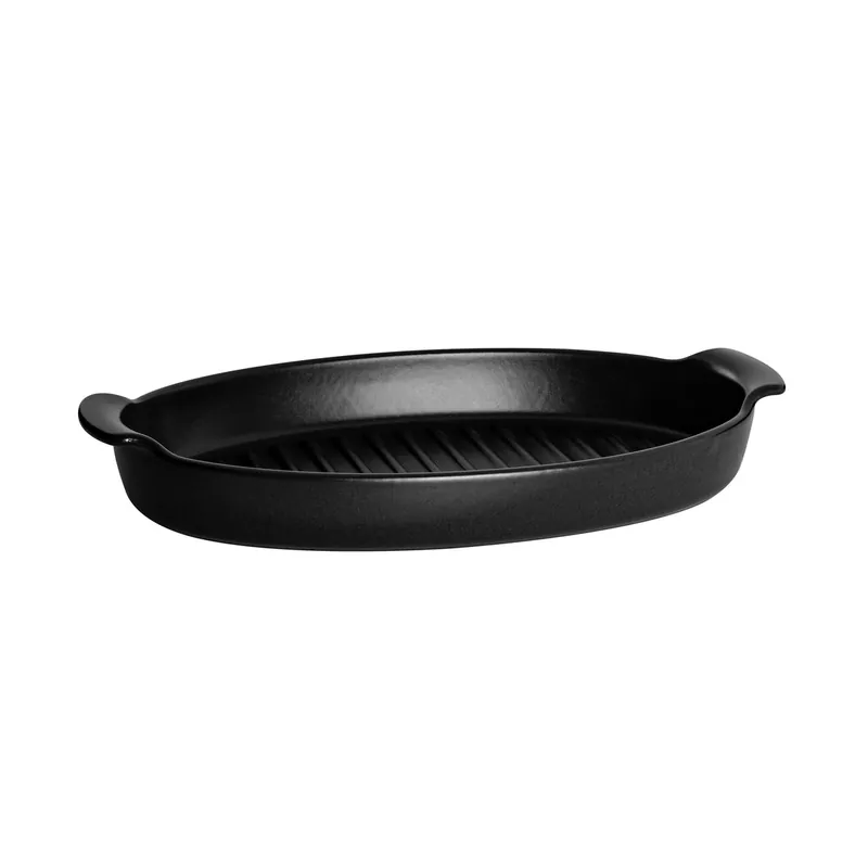 Szybka wysyłka Naczynie do grillowania ceramiczne Emile Henry Grill 2,4 l czarne 42 cm