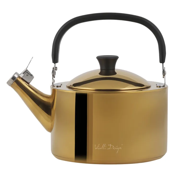 Czajnik 1,5L z Gwizdkiem Diamante Złoty Polerowany 29187 - Vialli Design Hit cenowy