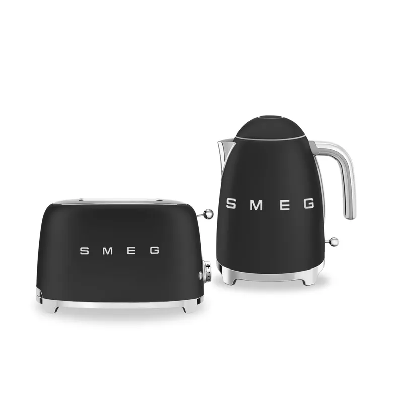 Zestaw Smeg - Czajnik + Toster na 2 kromki - czarny (mat) Bezpieczne zakupy