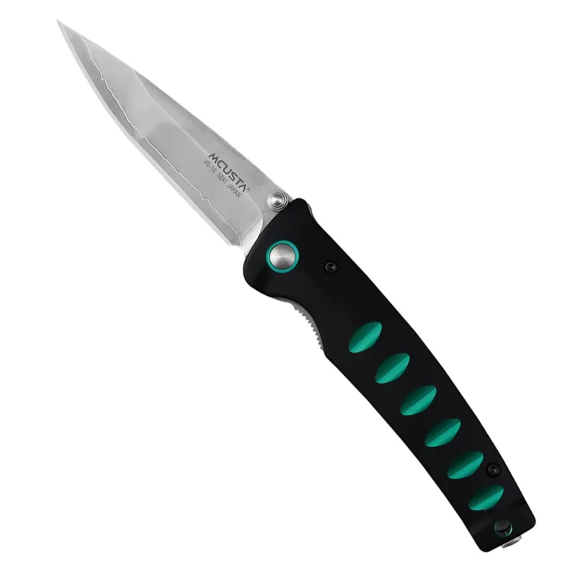 Szybka wysyłka Mcusta Katana Nóż Składany Vg-10 Czarno-Zielony 8.5 Cm