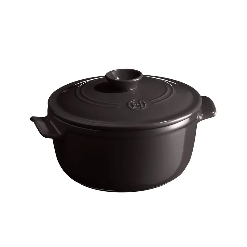 Okrągły Garnek Ceramiczny 2,5 L - Czarny - Emile Henry Wysoka jakość
