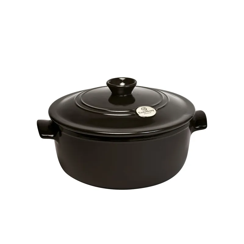 Okrągły Garnek Ceramiczny 4l - Czarny - Emile Henry Bezpieczne zakupy