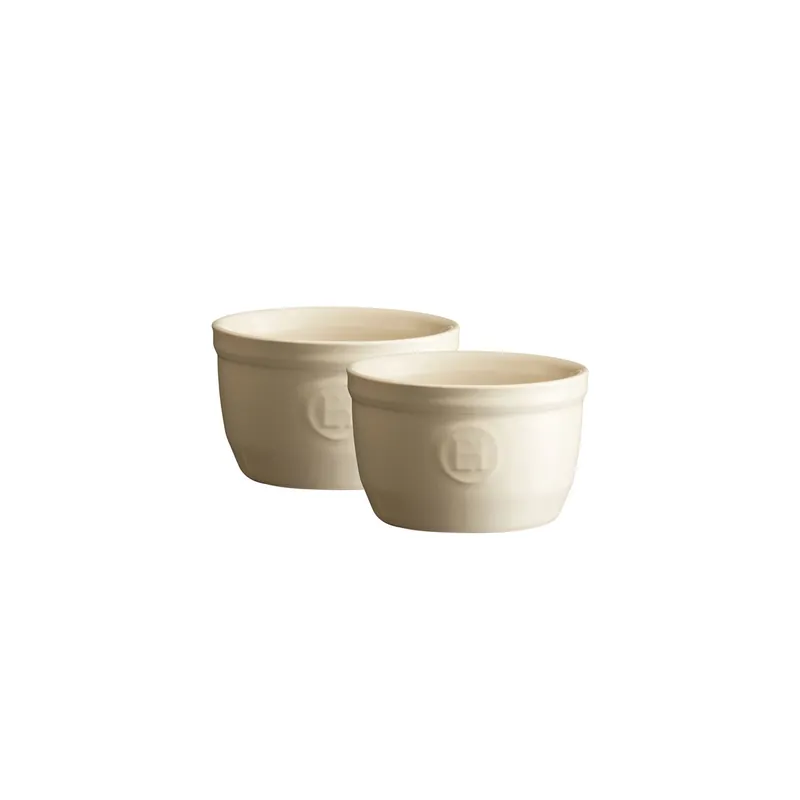 Zestaw dwóch miseczek do zapiekania typu Ramekin - N°9 - Kremowy - Emile Henry Najlepsza cena