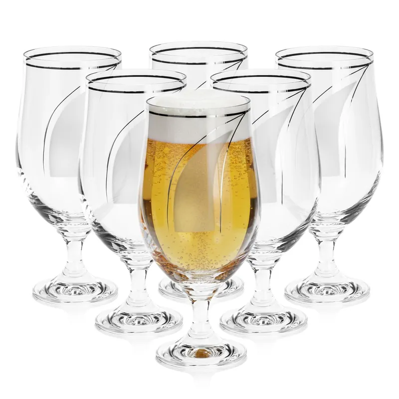 Komplet pokali do piwa 500 ml SATYNOWA ŁEZKA 6 szt. Łatwy zwrot