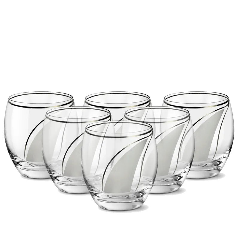 Cena promocyjna Komplet szklanek do whisky 380 ml SATYNOWA ŁEZKA
