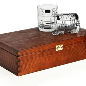 Zniżka Kryształowe szklanki do whisky Bohemia SEMPRE 340ml w skrzynce z GRAWEREM