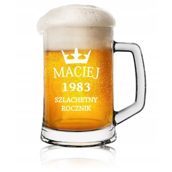 Tylko dziś Kufel do piwa z grawerem na prezent 685ml 1szt