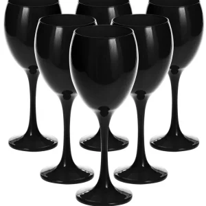 Piękne kieliszki do wina kolorowe CZARNE 300ml Niska cena