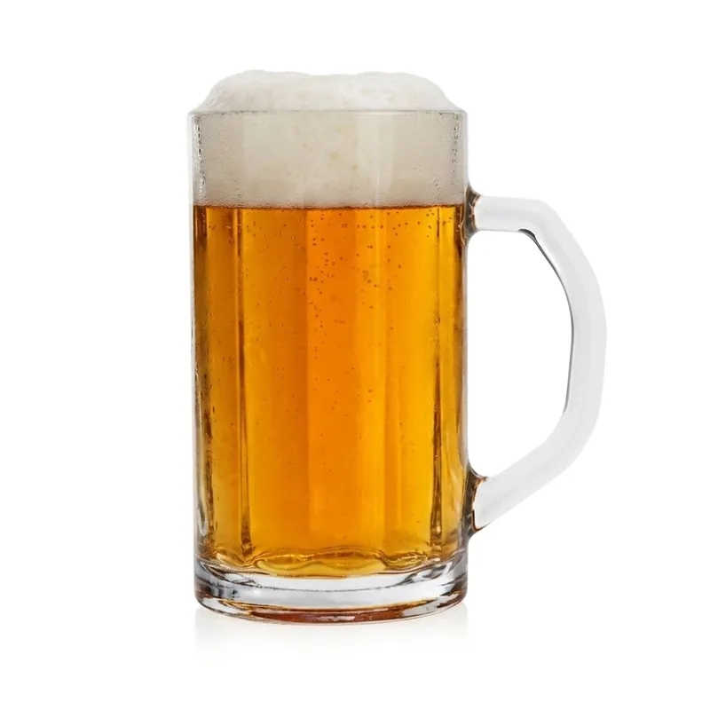 Solidny szklany CIĘŻKI kufel do piwa z uchem z rączką NICOL 500ml 1 szt. Zniżka