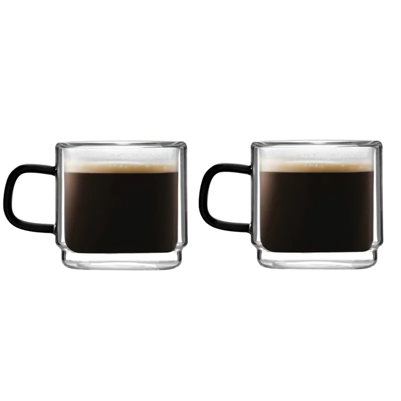 Szklanki do espresso Vialli Design Carbon 80ml 2szt Dostępne od ręki