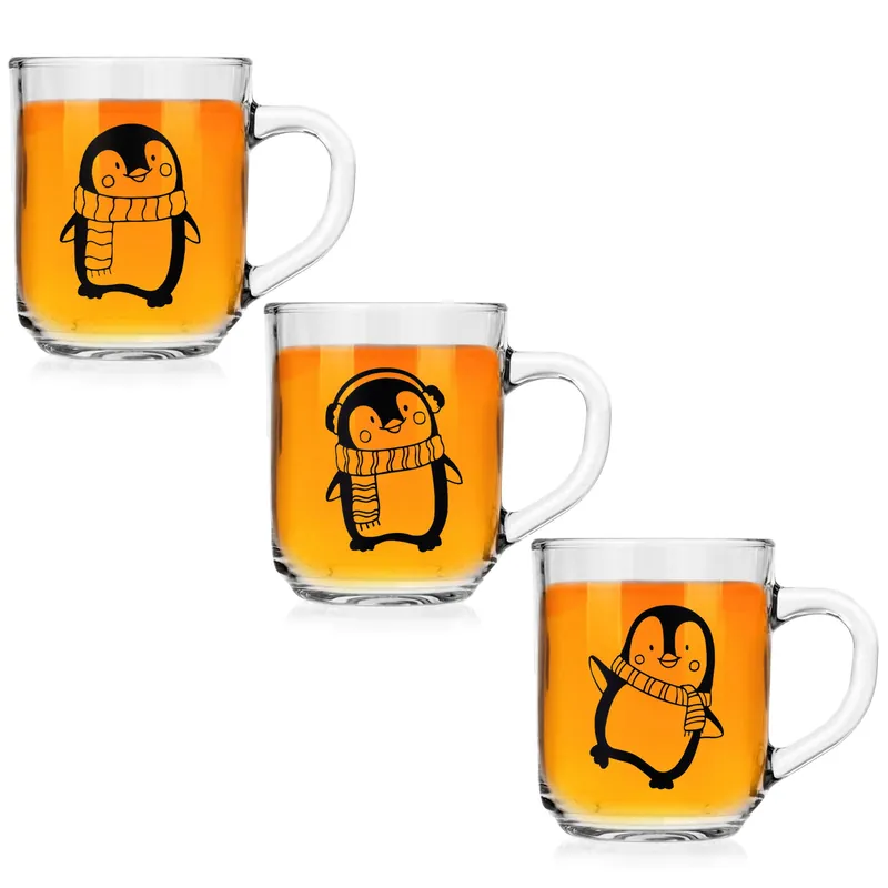 Szklanka Kubki z nadrukiem dla dzieci Pingwiny 250ml 3szt Dodaj do koszyka