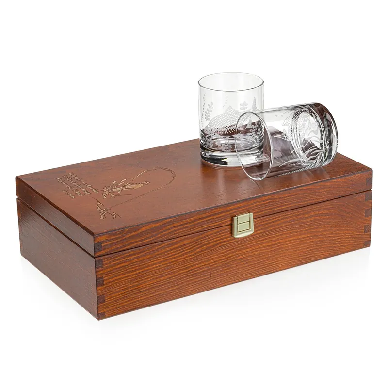 Zniżka Szklanki do whisky Wędkarskie (0382) 300 ml 6 szt. w skrzynce z GRAWEREM
