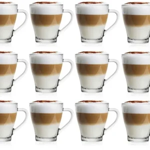 Szklanki kubki z uchem do kawy latte herbaty 220ml 18sztuk Do wyczerpania zapasów