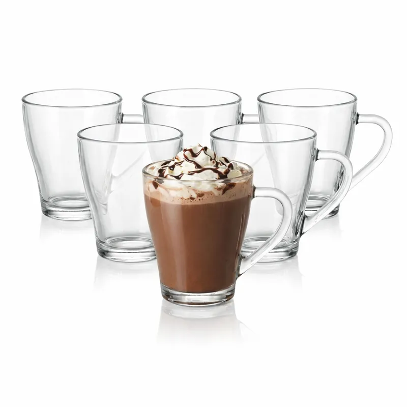 Szklanki kubki z uchem do kawy latte herbaty HUGO 360ml Nowy