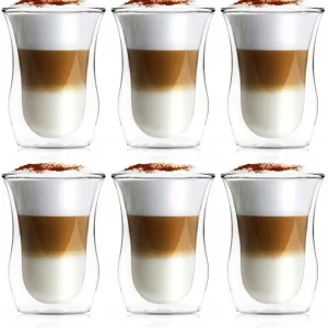 Szklanki termiczne do kawy latte 300ml 6szt Vialli Design Vita Rabat