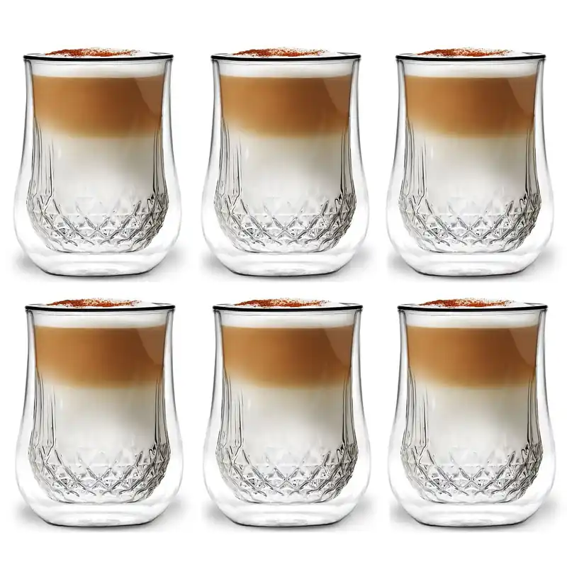Szklanki termiczne do kawy latte Vialli Design DIAMANTE 300ml 6 szt. Wybór klientów