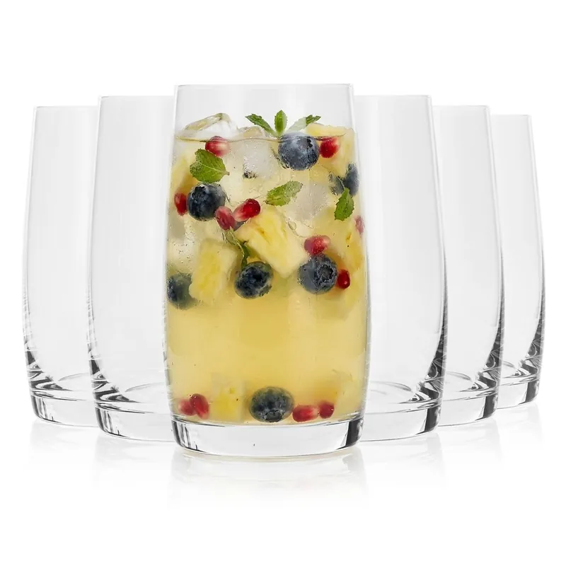 Szklanki wysokie BOHEMIA Pavo long drink do wody soku napojów 380 ml 6 szt. Nie przegap