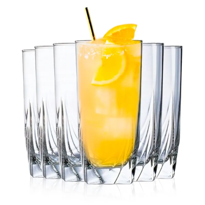 Nowy AMBITION TROPICANA szklanki wysokie do napojów long drink 330ml 6szt.